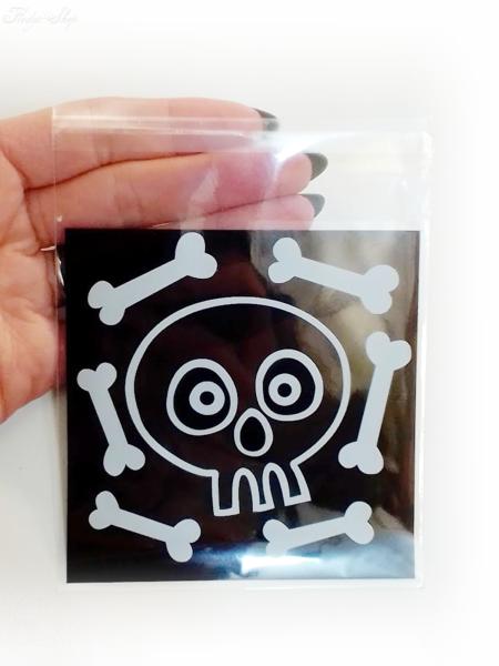 5 Geschenktütchen ulkiger Totenkopf